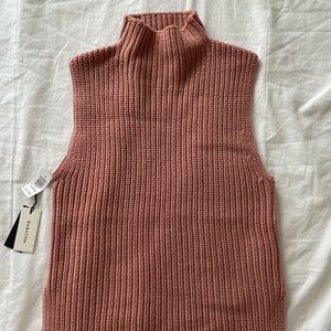 Aritzia Babaton Pink Knit Vest With Tags
